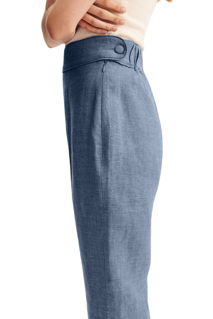 Thea Trouser in Steel Blue