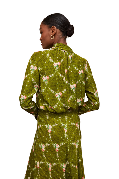 Sundance Top in Trellis Olive