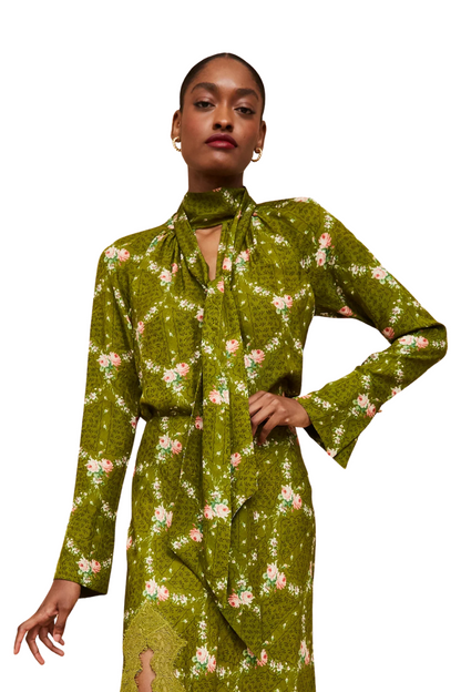 Sundance Top in Trellis Olive