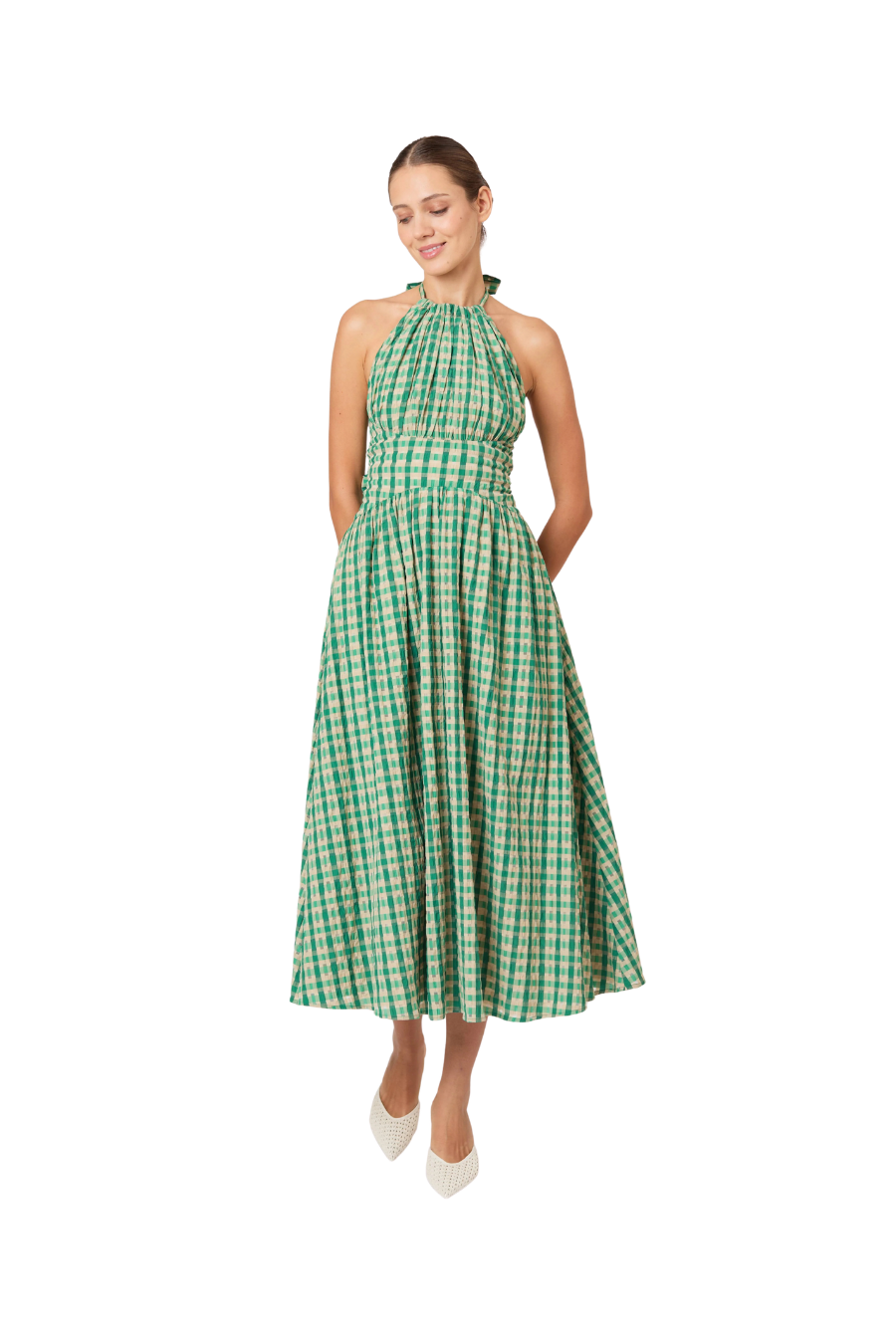 Halter in the Name of Love in Green Check