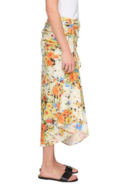 Naomi Skirt in Butter/Poppy Multi