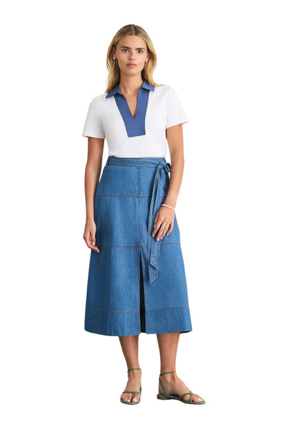 Hudley Skirt in Medium Indigo Blue