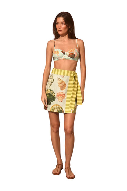 Bistro Skirt in Somers Shell Mint Mini