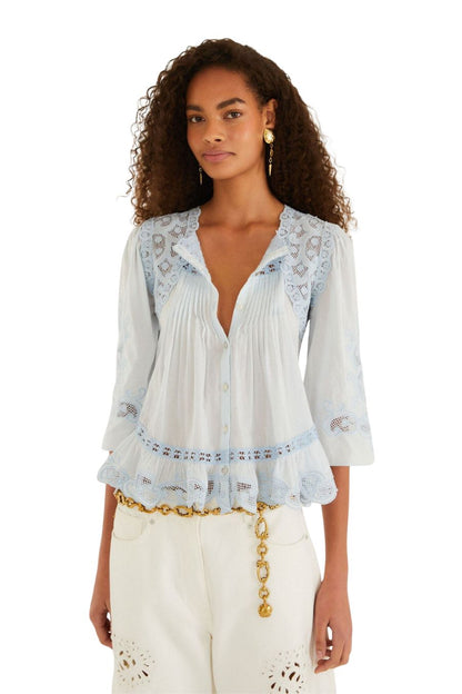 Richileiu Blouse in Light Blue
