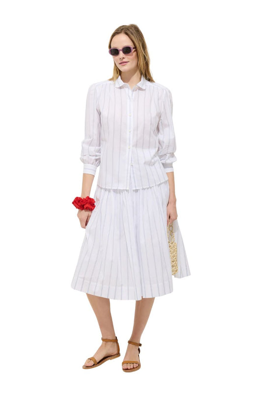Hana Shirt in Ivory Ground Stripe