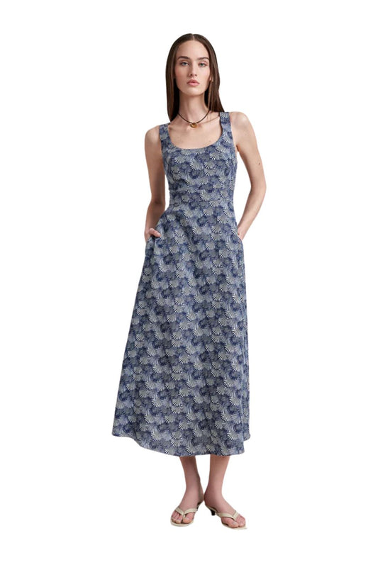 Shelly Dress in Midnight/Ivory