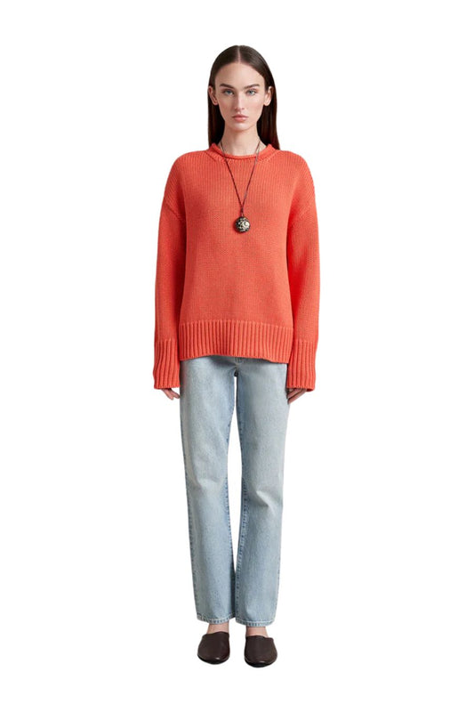 Solid Marina Sweater in Coral