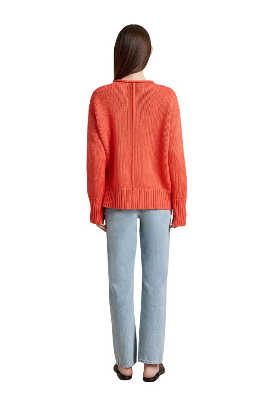 Solid Marina Sweater in Coral