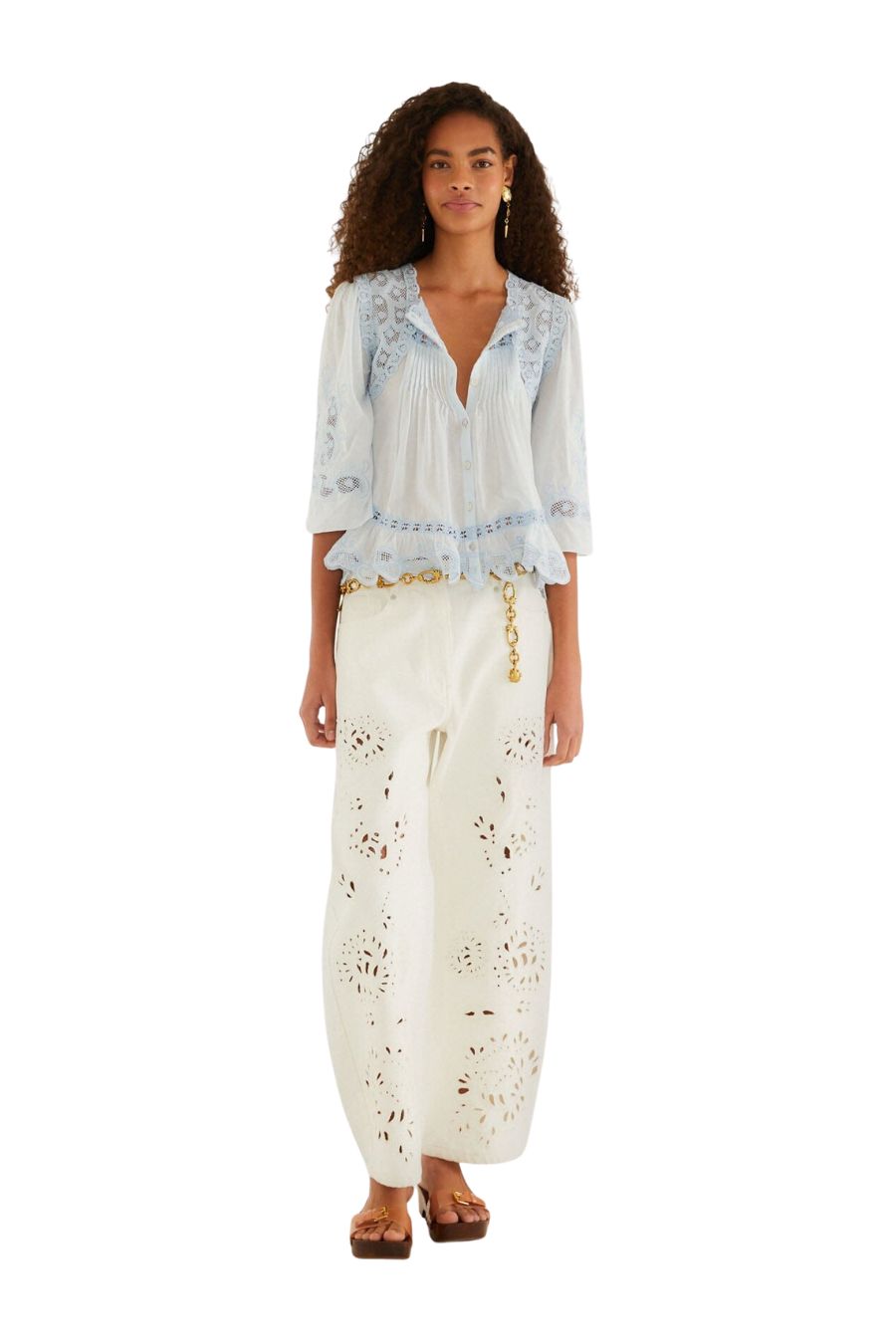 Richileiu Blouse in Light Blue