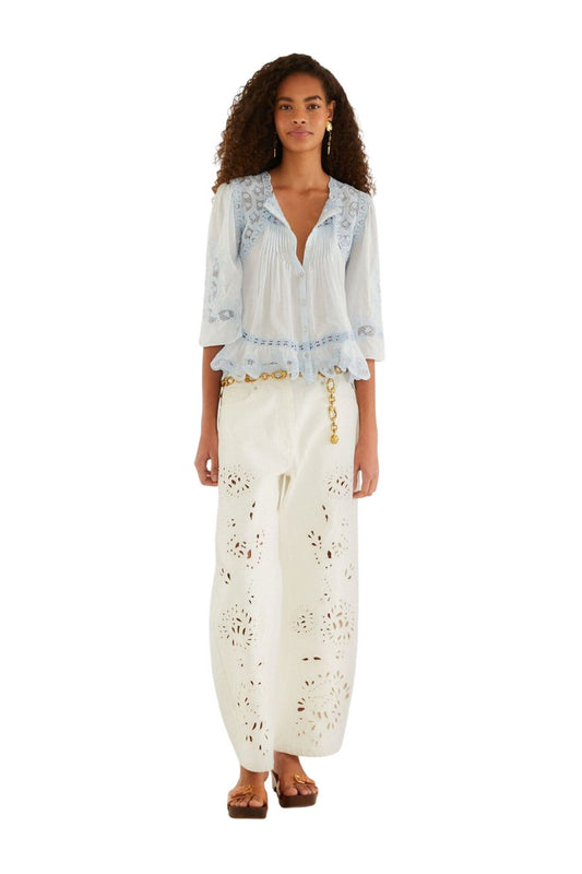 Richileiu Blouse in Light Blue