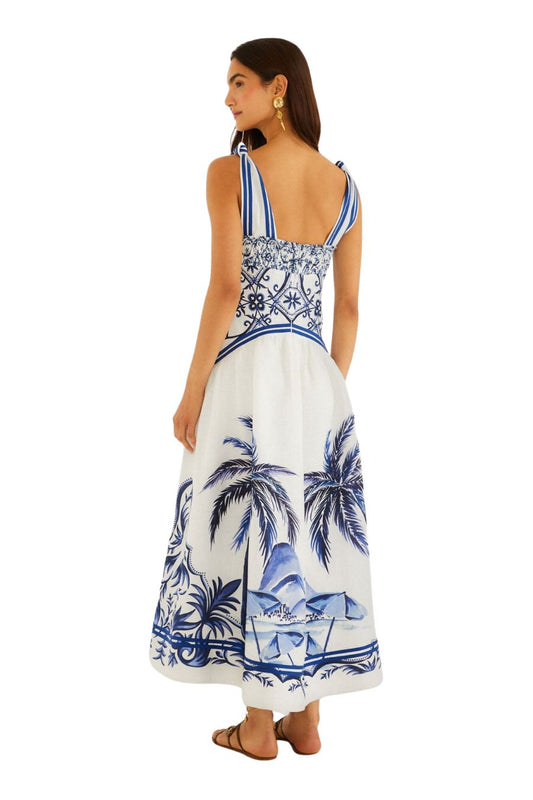 Wonderful City Maxi Dress in Off-White