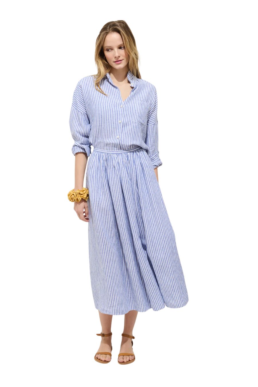 Sarah Skirt in Ocean/Ivory