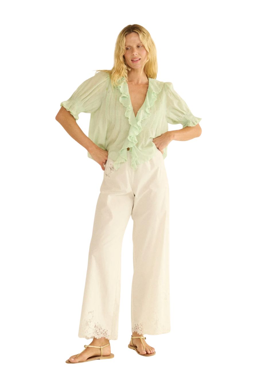 Henri Top in Seafoam