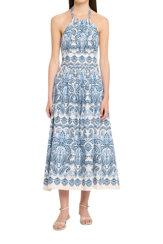 Denise Dress in Palm Paisley Sky