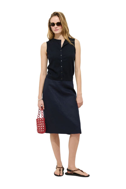 Odette Sweater Tank in Navy
