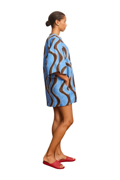 Frankie Mini Dress in Blue