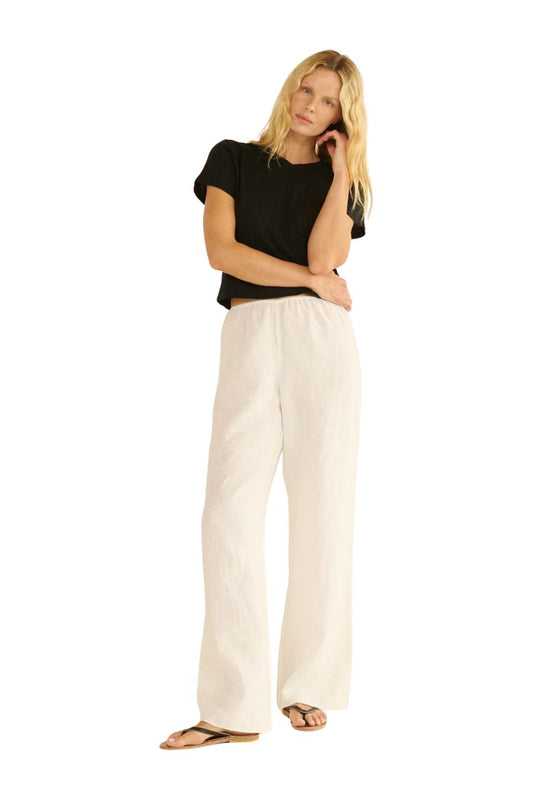 Lavon Linen Pant in Salt