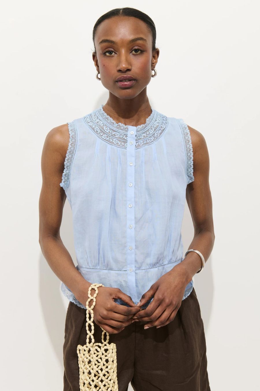 Collette Top in Ramie Hydrangea
