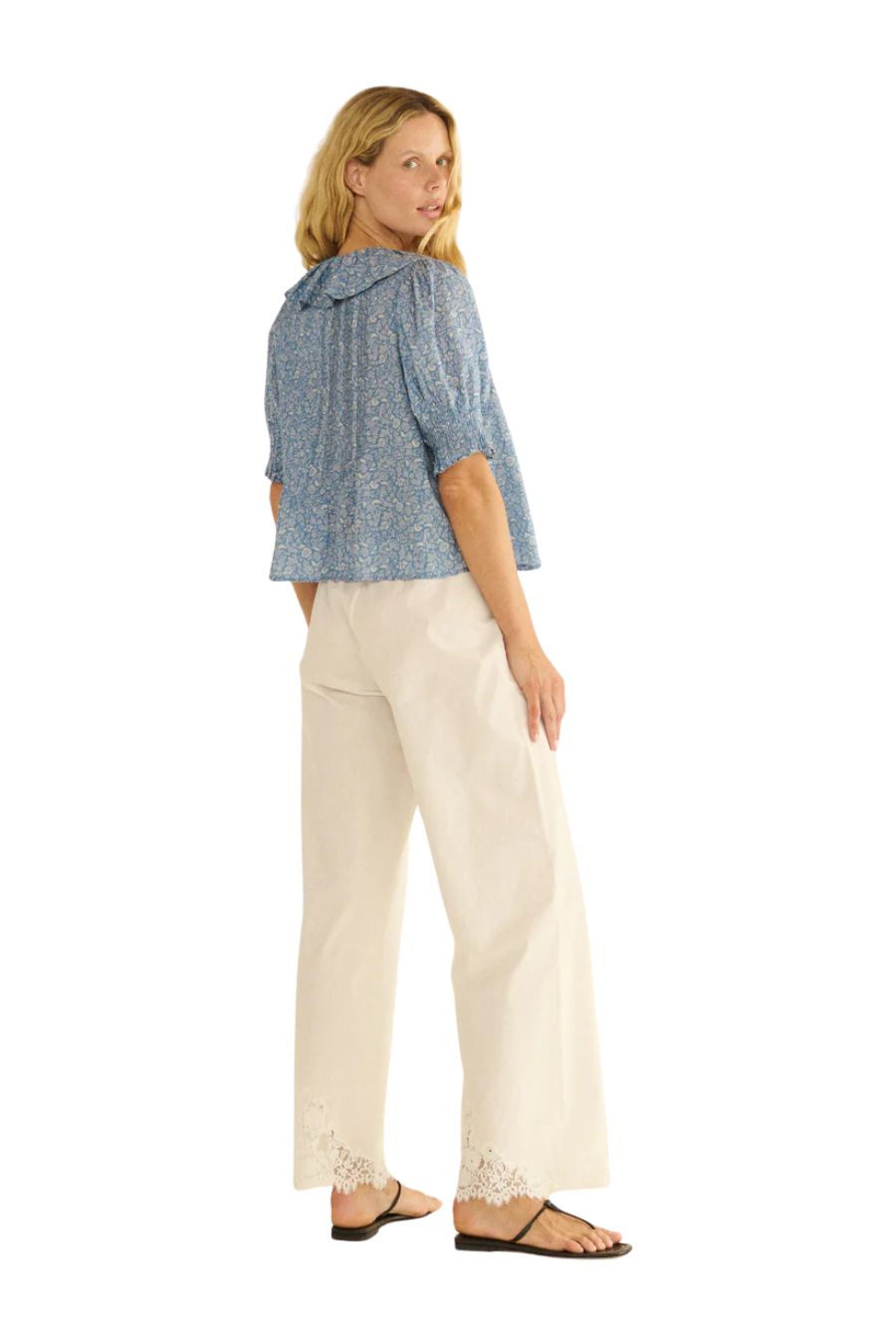 Henri Top in Blue Garden Bloom