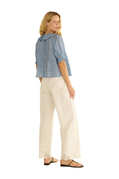Henri Top in Blue Garden Bloom