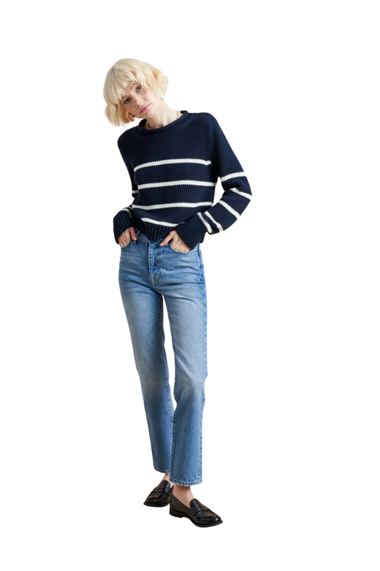 Marina Sweater in Navy/Cream