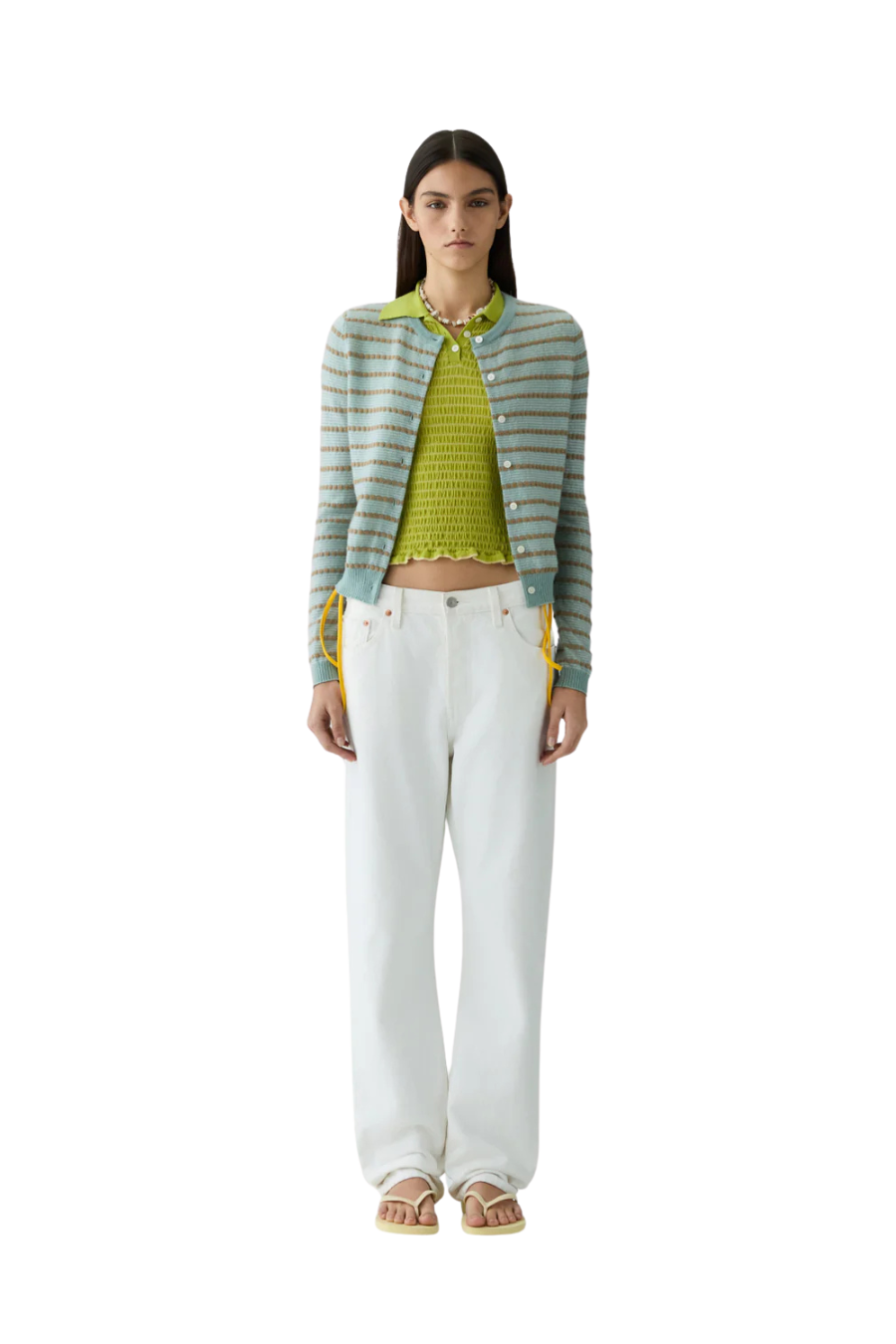 Jane Cardigan in Sage Brush Combo