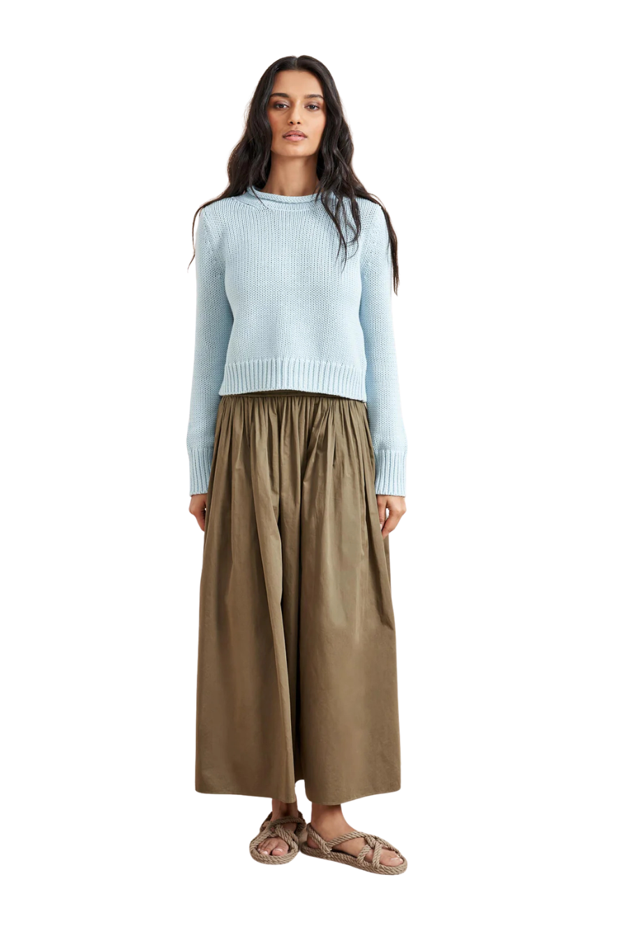 Solid Mini Marina Sweater in Light Blue