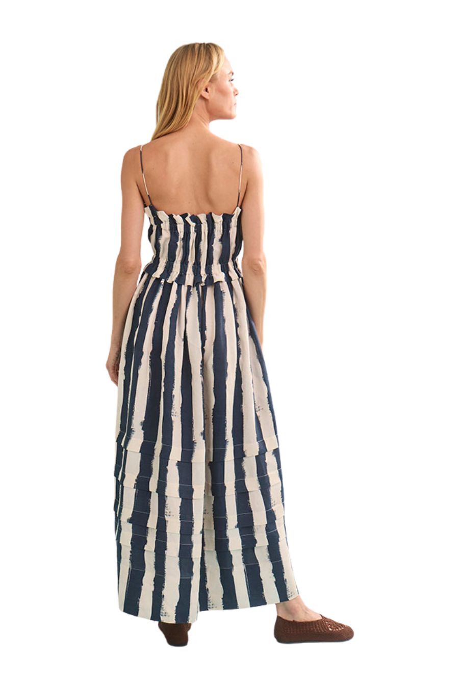 Larkin Dress in Lighthouse Stripe Navy