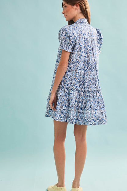 Drifter Mini Dress in Bermuda Blooms
