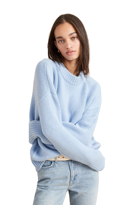 Solid Marin Sweater in Pale Blue