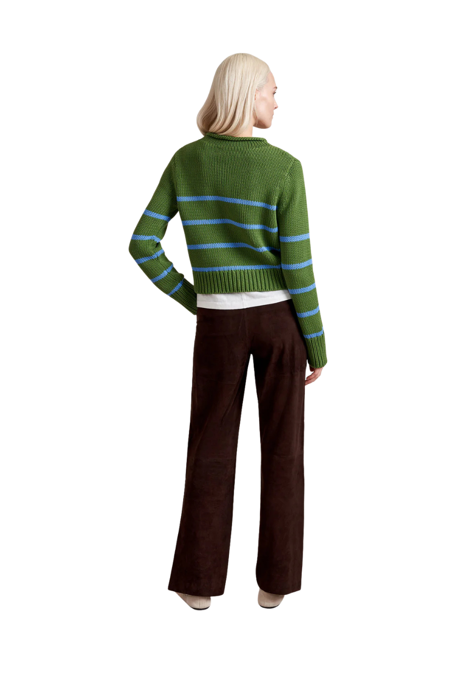 Mini Marina Sweater in Cactus/Sky