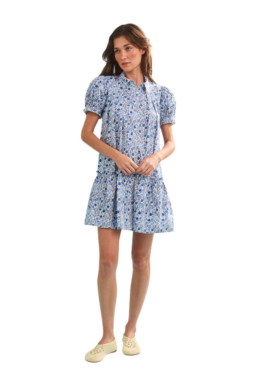 Drifter Mini Dress in Bermuda Blooms