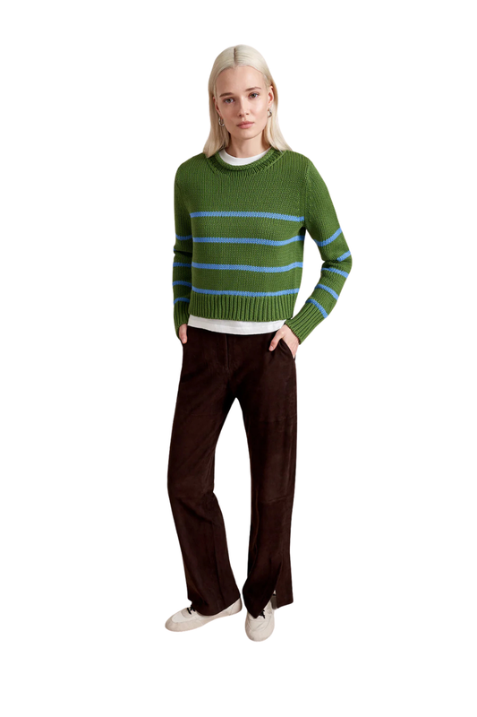 Mini Marina Sweater in Cactus/Sky