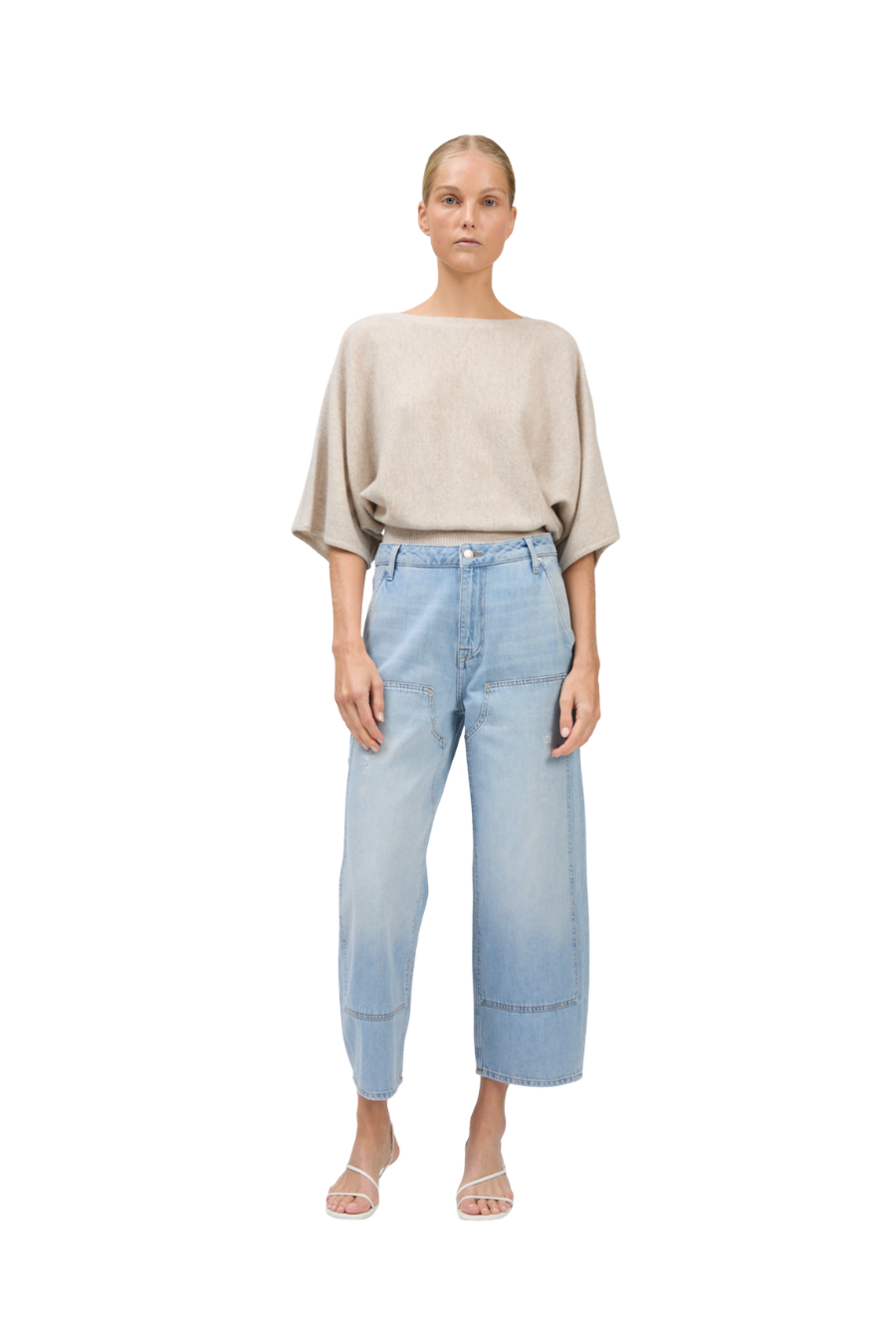 Shai Boxy Tee in Stone