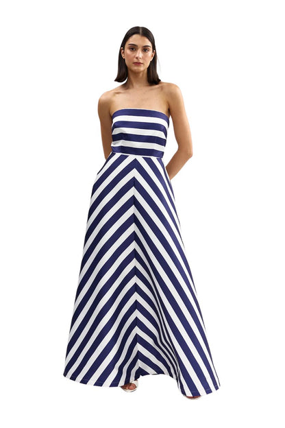 Audrey Gown in Royal Stripe