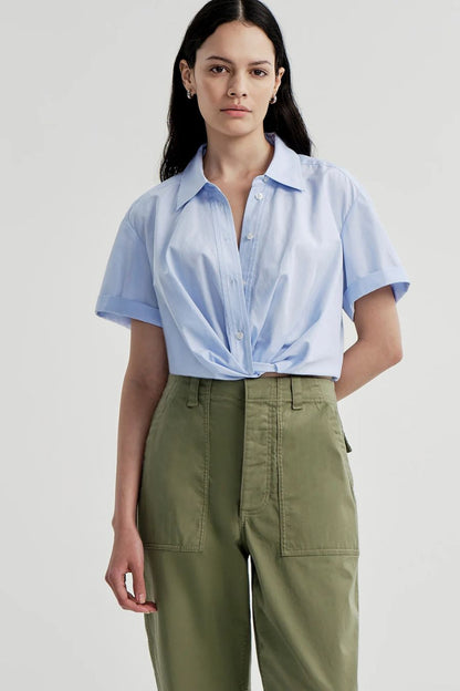 Lily Top in French Blue/White