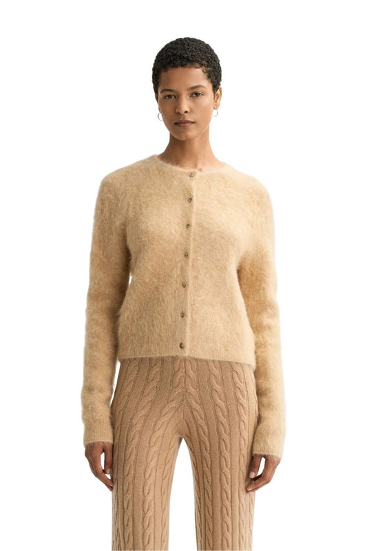 Alpaca Cardigan in Camel