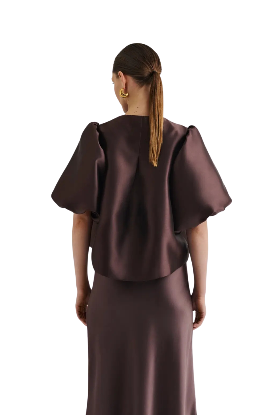 Cleo Blouse in Chocolate Brown