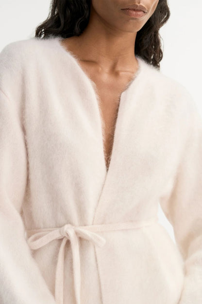 Brushed Cardigan in Powder