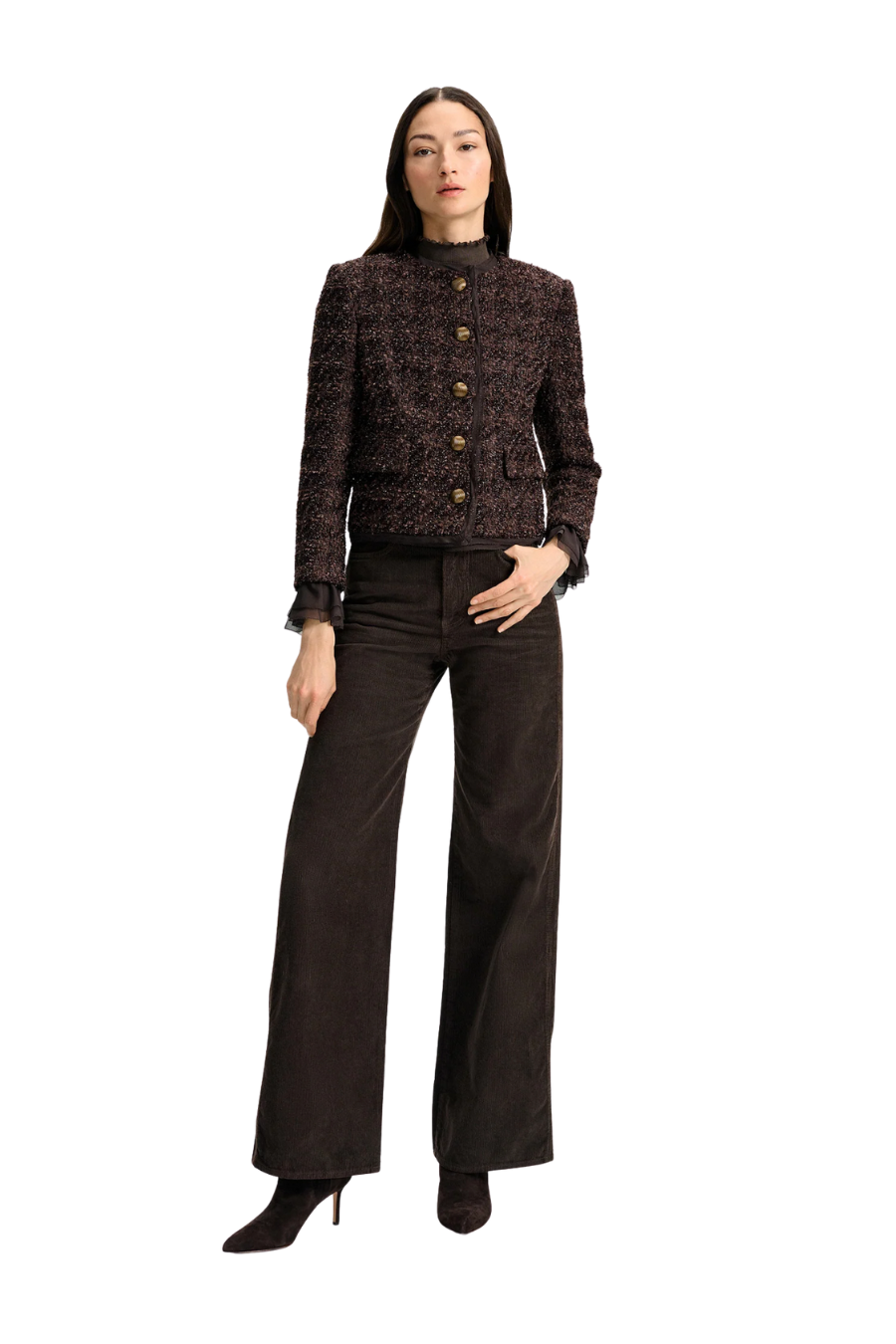 Audrina Metallic Tweed Jacket