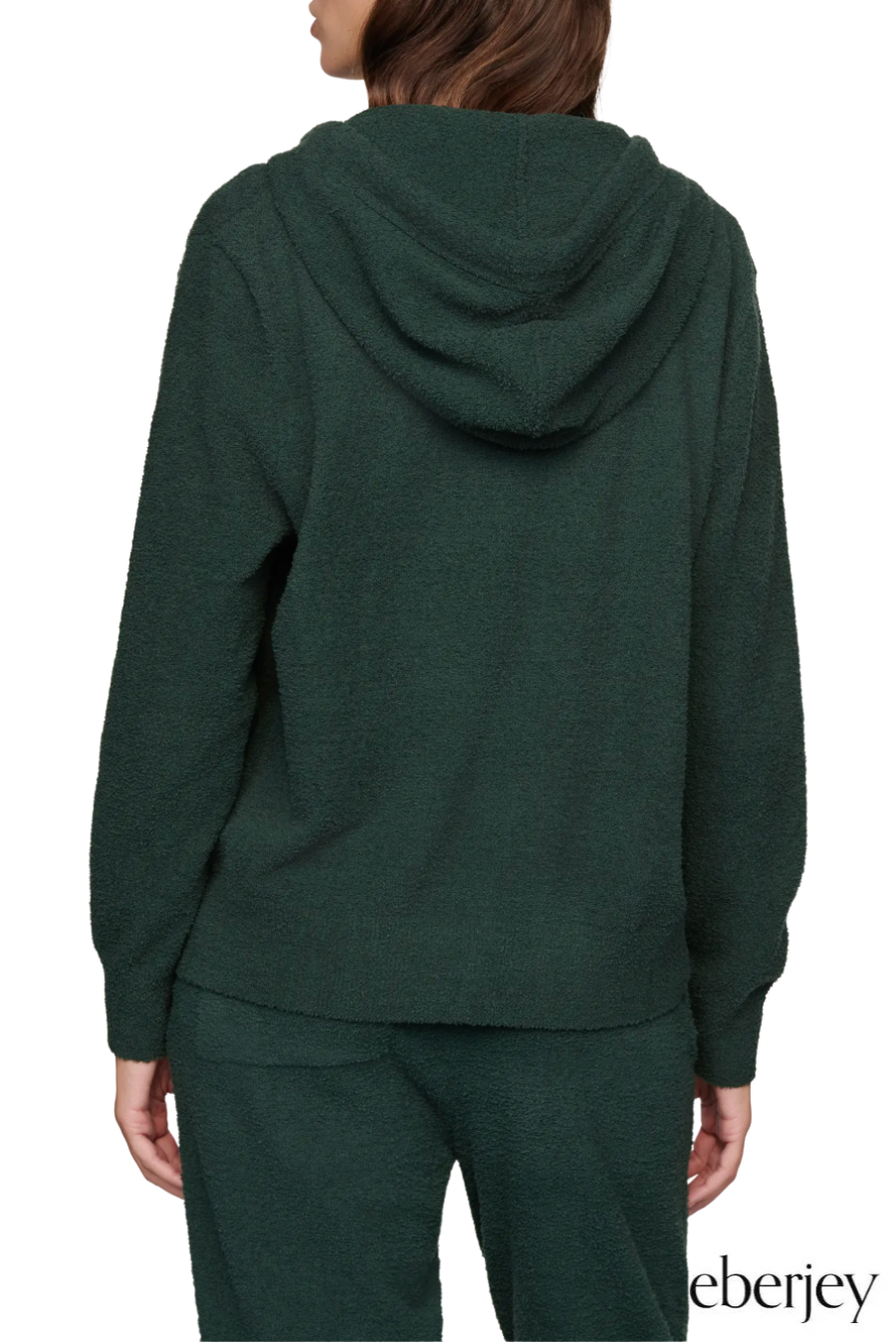 Relaxed Fit Recycled Bouclé Hoodie in Pine