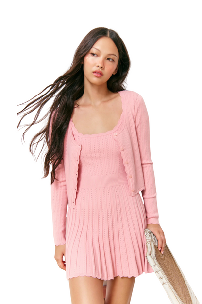 Martti Stretch Pointelle Cardigan