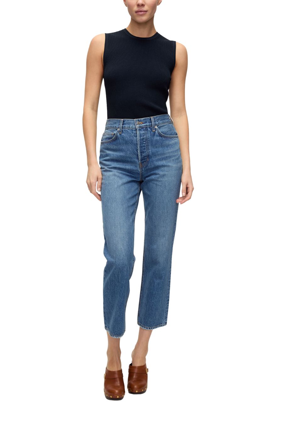 Crewneck Sid Sleeveless Pullover in Navy