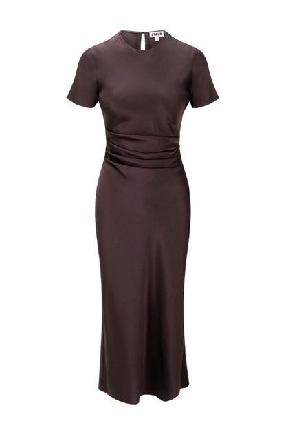 Marcel Silk Dress in Earth