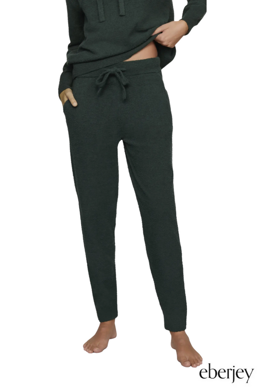 Recycled Bouclé Joggers in Pine