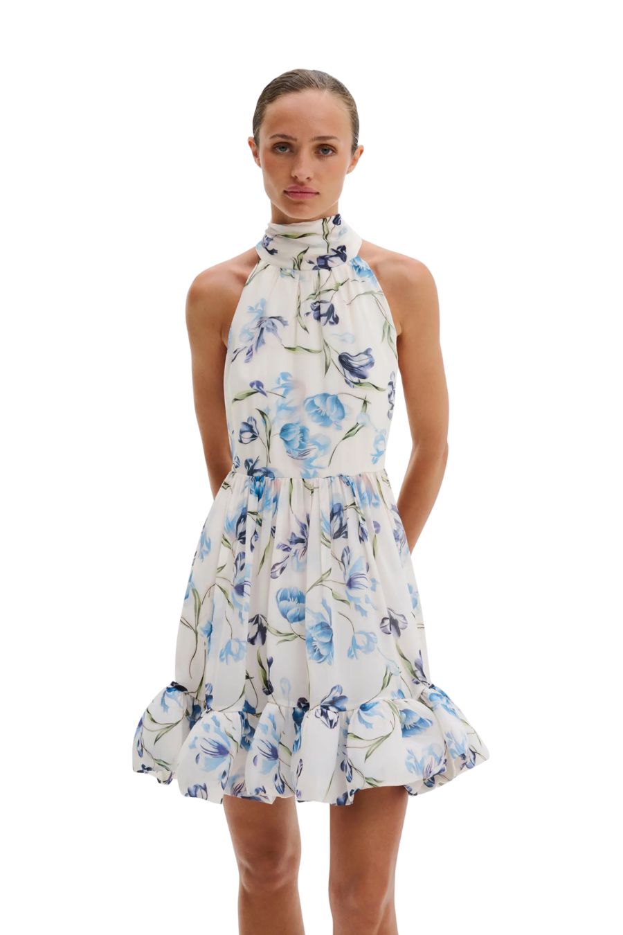 Fern Mini Dress in Tulip Blue