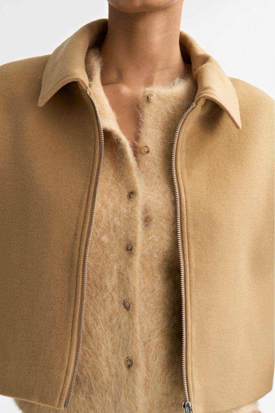 Alpaca Cardigan in Camel