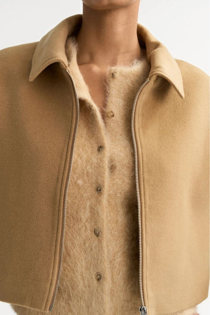 Alpaca Cardigan in Camel