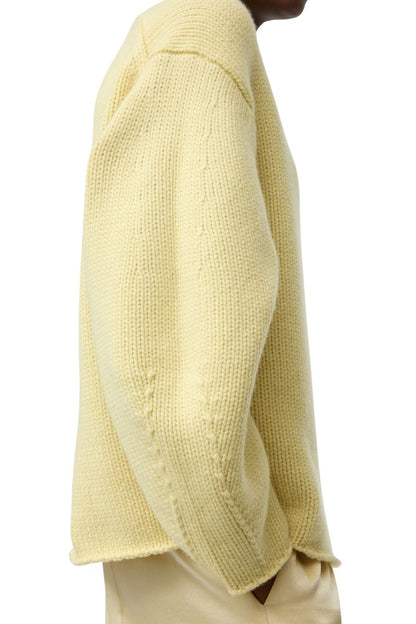 Puff Sleeve V-Neck in Honeydew Yellow