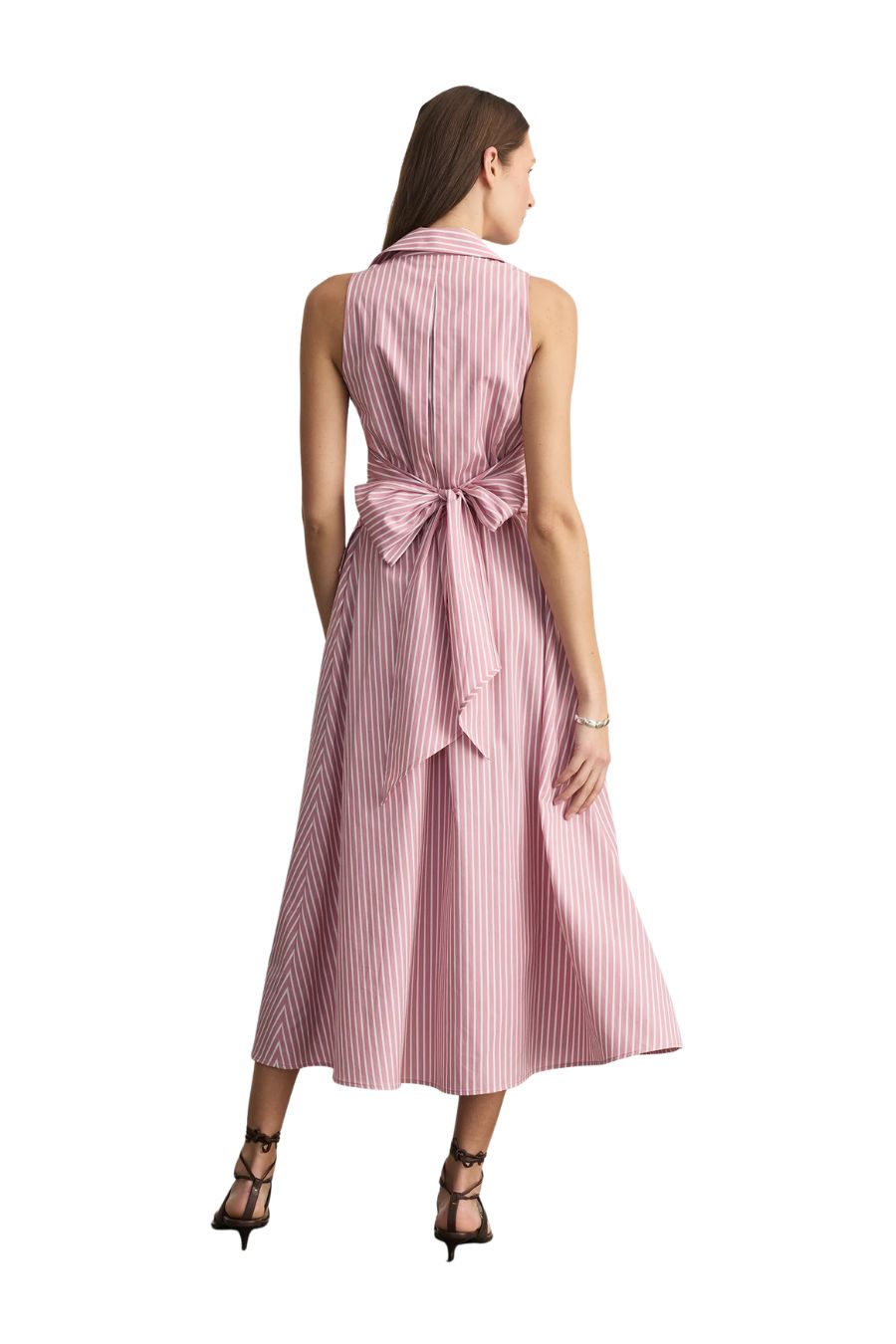 Hannah Dress in Vintage Rose/Optic White